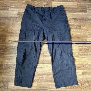 Social Standard by Sanctuary Womens Cargo Crop Pants Size L Gray Gorpcore